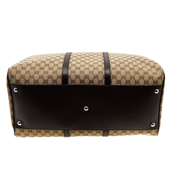 Gucci GG Duffle Travel Luggage Bag Weekender X-Large Beige Canvas New - Picture 6 of 8